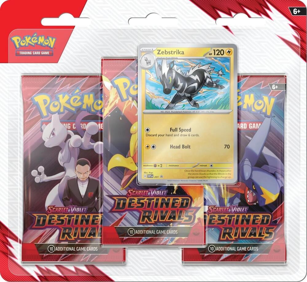 Destined Rivals 3 Pack Blister Pokémon TCG sealed product from Pixel and Packs
