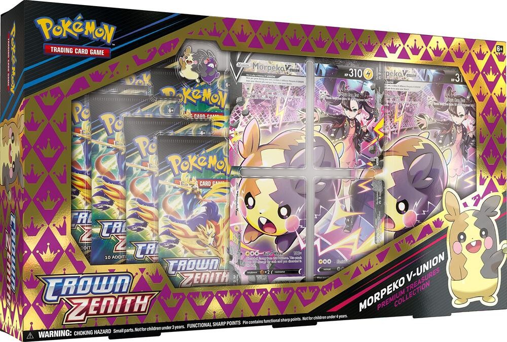 Morpeko V-UNION Premium Treasures Collection - Crown Zenith Pokémon TCG sealed product from Pixel and Packs